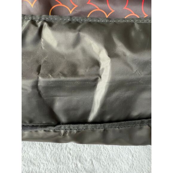 Disney Mickey Mouse Rainbow Print Tote Bag Gray Nylon Zip Travel Shoulder Bag - Picture 8 of 11